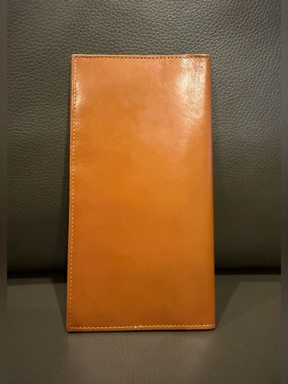 Gucci Vintage Tan Calfskin Leather Long Wallet/Cardholder with Metal G Accent